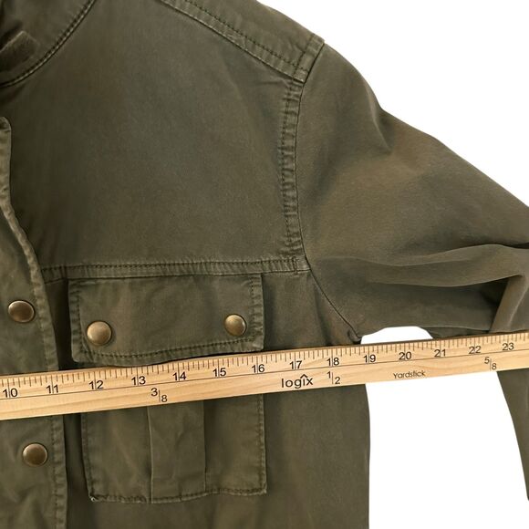 GAP Women's Army Green Snap and Full Zip Stretchy Utility Jacket Size XS - Picture 6 of 8